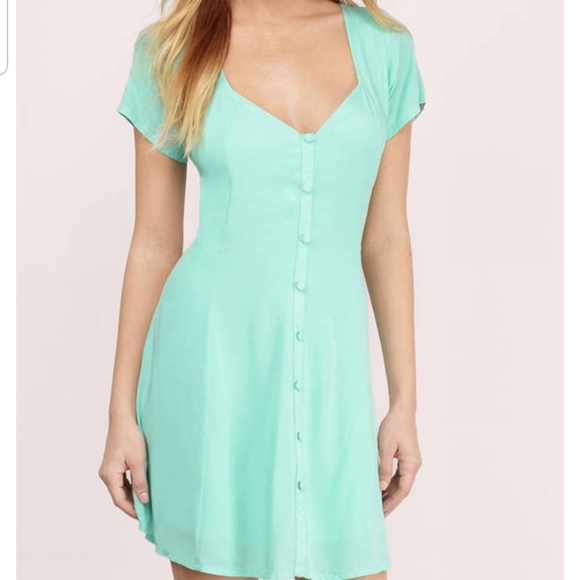 mint green skater dress